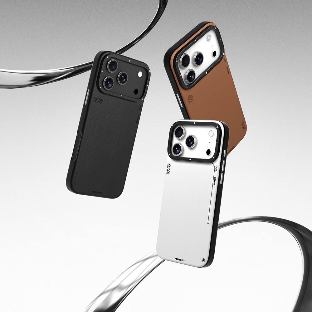 Apple iPhone 17 Pro Kılıf M-safe Şarj Özellikli Basit Mat Deri Desenli Youngkit Tech Fashion Serisi Kapak