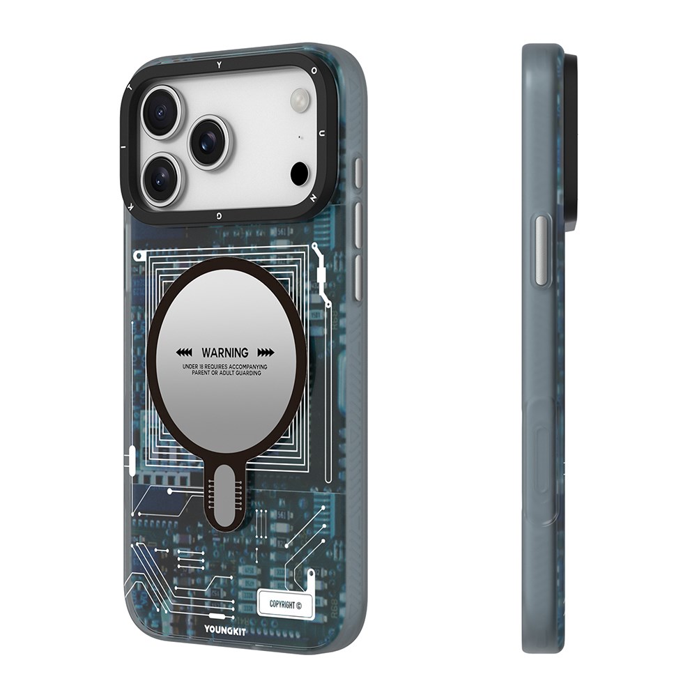 Apple iPhone 17 Pro Kılıf M-safe Şarj Özellikli Kamera Denetim Butonlu Youngkit Technology Serisi Kapak
