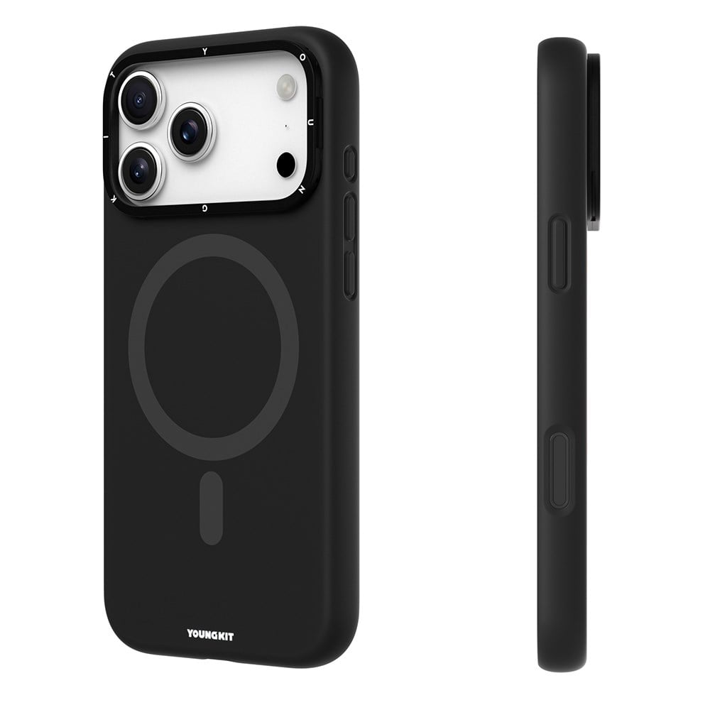 Apple iPhone 17 Pro Kılıf M-Safe Şarj Özellikli Kamera Standlı Youngkit Gel Cream Serisi Kapak