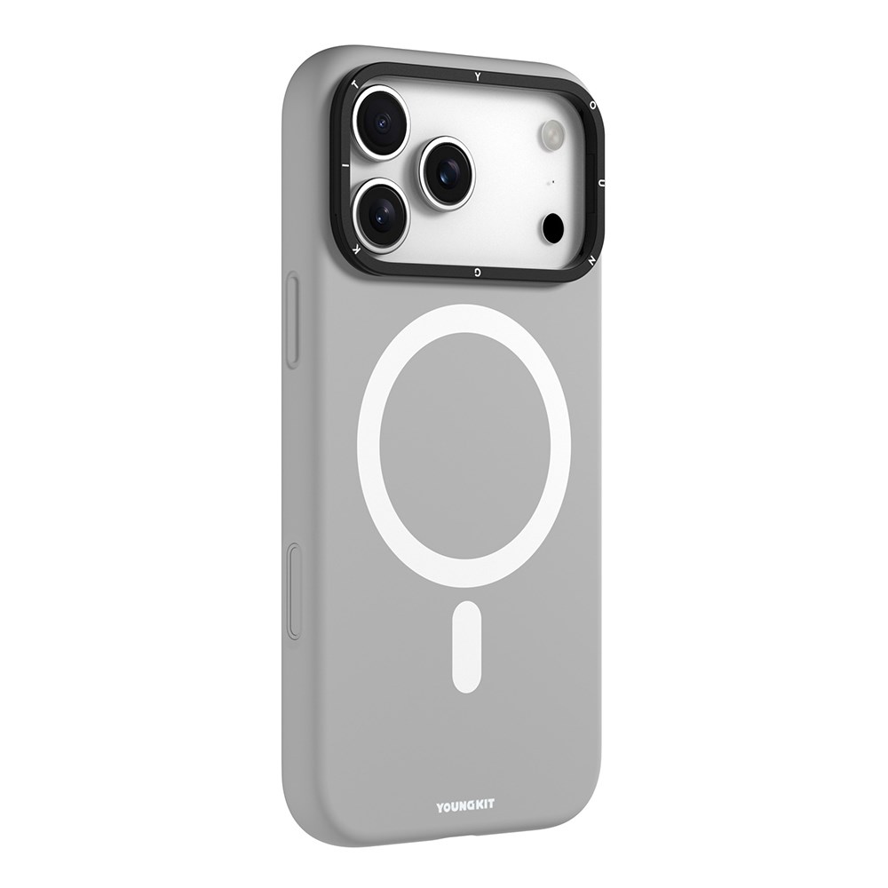 Apple iPhone 17 Pro Kılıf M-Safe Şarj Özellikli Kamera Standlı Youngkit Gel Cream Serisi Kapak