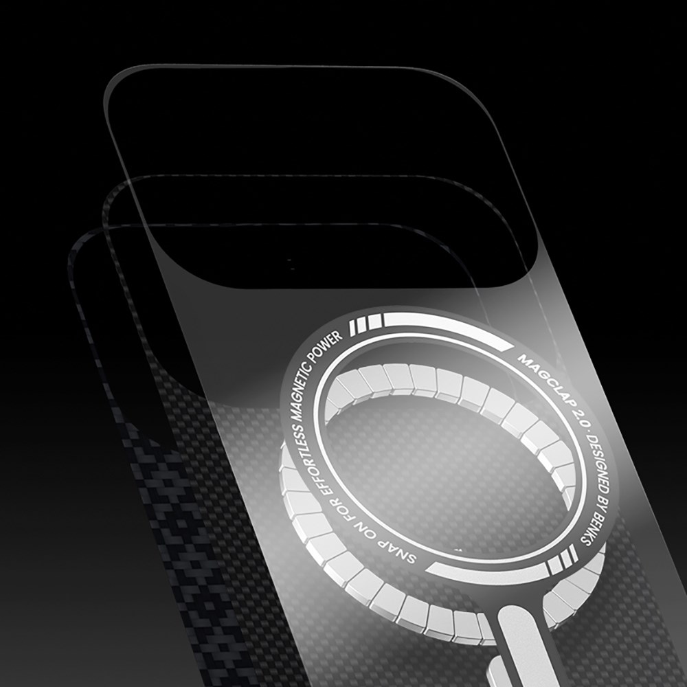 Apple iPhone 17 Pro Kılıf M-Safe Şarj Özellikli Benks ArmorAir ArmorGrid Serisi Kevlar Kapak