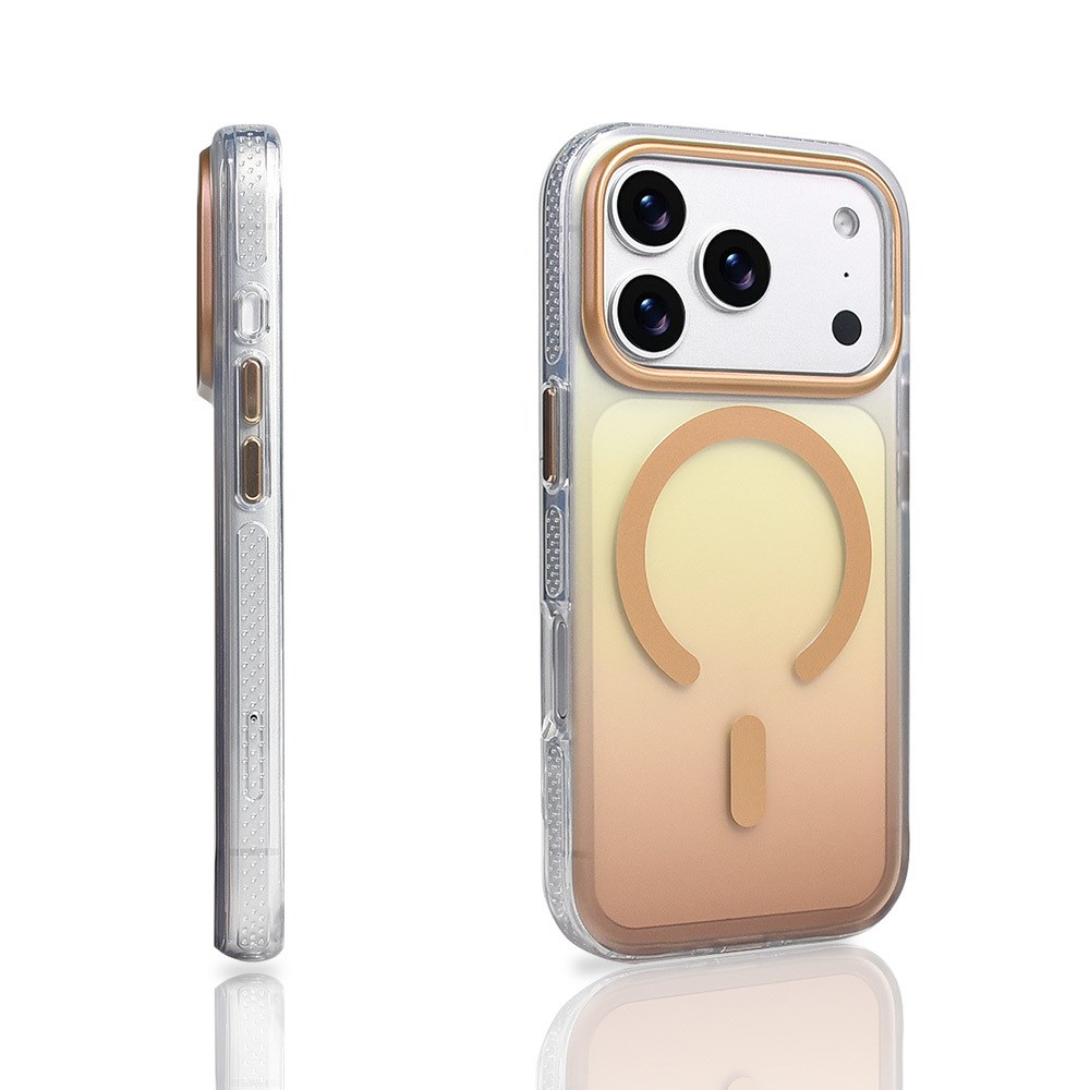 Apple iPhone 17 Pro Kılıf M-safe Şarj Özellikli Transparan Renk Geçişli Zore Toros Kapak