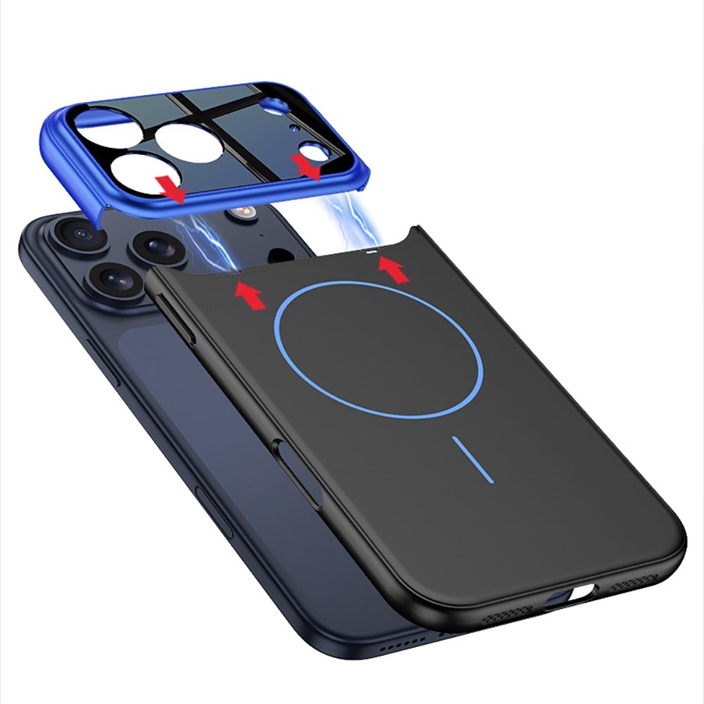 Apple iPhone 17 Pro Kılıf M-Safe Şarj Özellikli Airbag Tasarımlı Standlı Skinarma Haxa Kapak