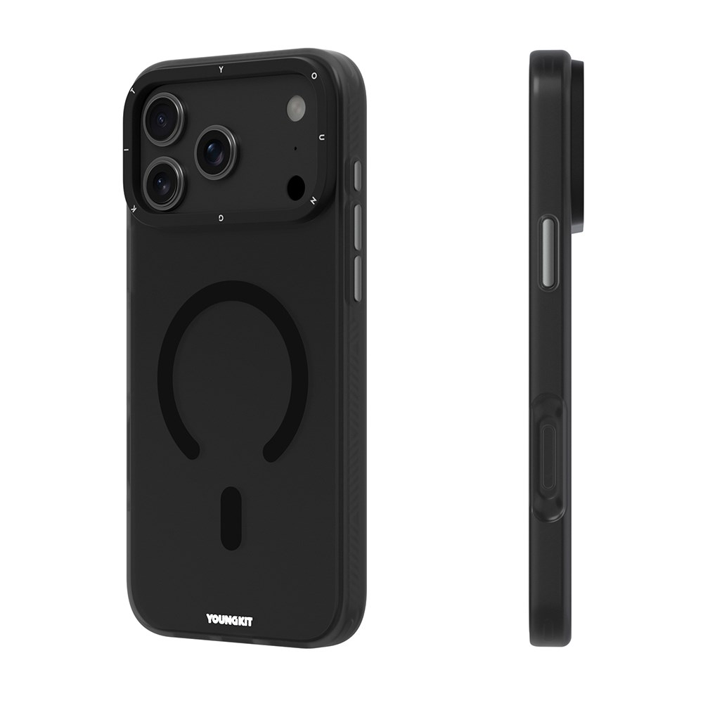 Apple iPhone 17 Pro Kılıf M-safe Şarj Özellikli Youngkit Hidden Sand Serisi Kapak