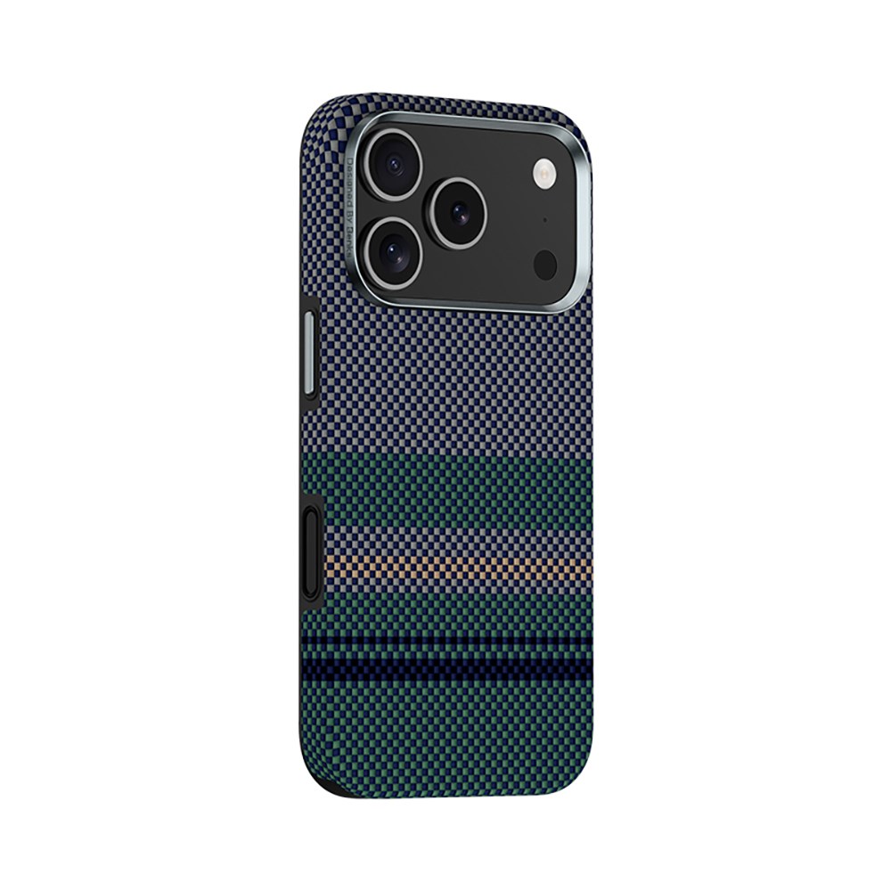 Apple iPhone 17 Pro Kılıf M-safe Şarj Özellikli Karbon Fiber Tasarımlı Benks Aurora ArmorPro Kevlar Kapak