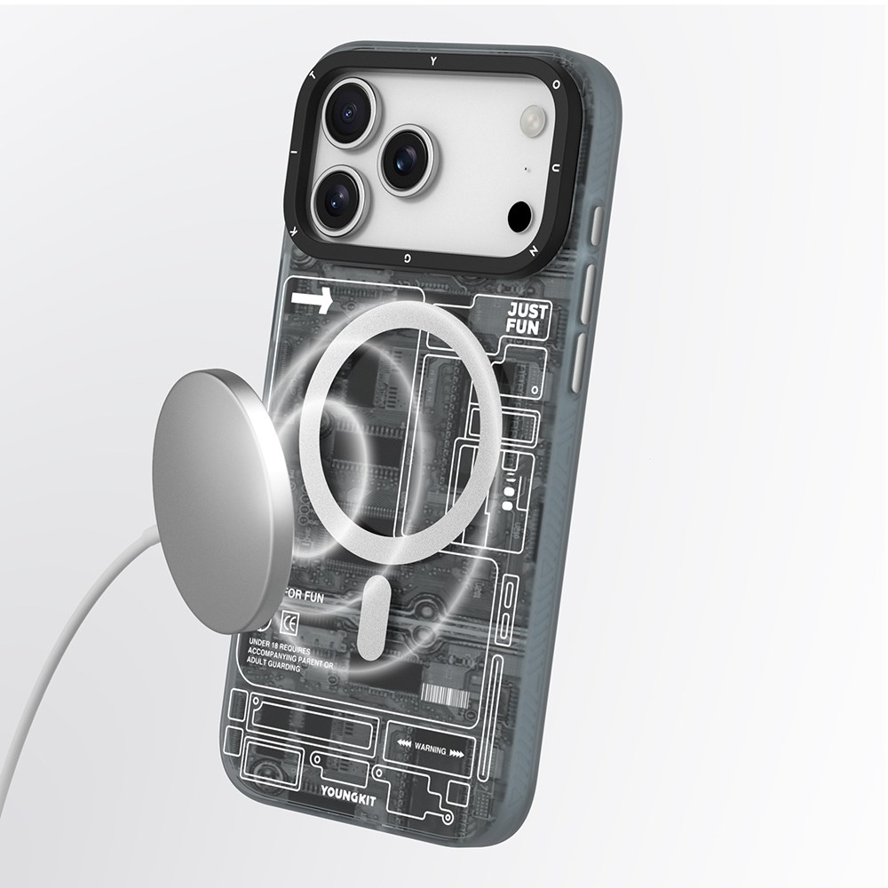 Apple iPhone 17 Pro Kılıf M-safe Şarj Özellikli Kamera Denetim Butonlu Youngkit Technology Serisi Kapak