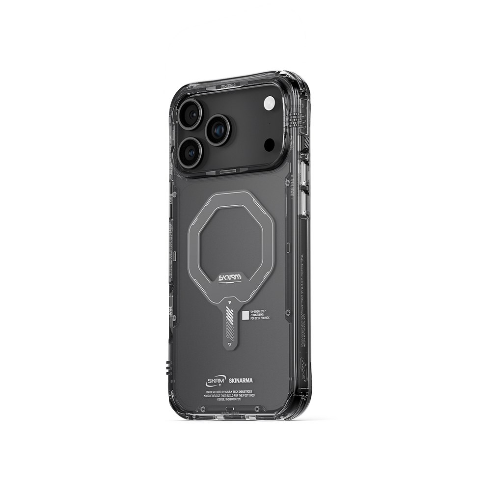 Apple iPhone 17 Pro Kılıf M-safe Şarj Özellikli Şeffaf Airbag Tasarımlı Skinarma Saido Mag-Charge Kapak