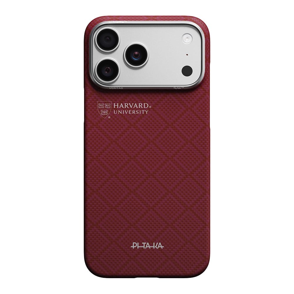Apple iPhone 17 Pro Kılıf M-safe Şarj Özellikli Aramid Fiber Pitaka Harvard University Serisi Kapak