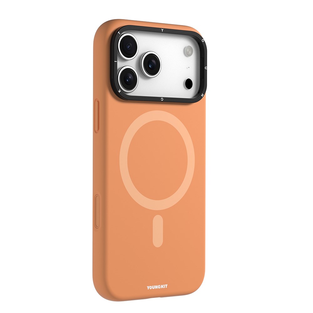 Apple iPhone 17 Pro Kılıf M-Safe Şarj Özellikli Kamera Standlı Youngkit Gel Cream Serisi Kapak