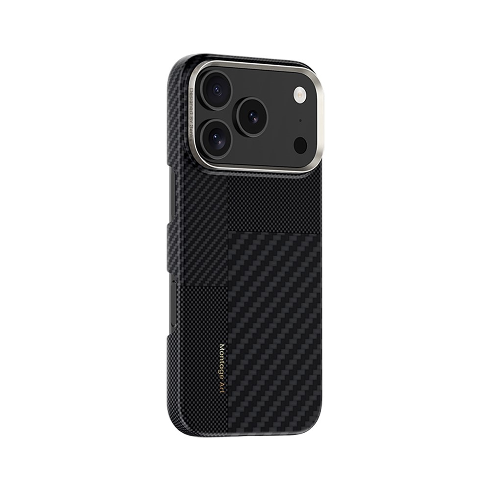 Apple iPhone 17 Pro Kılıf M-safe Şarj Özellikli Karbon Fiber Benks Montage ArmorAir Kevlar Kapak
