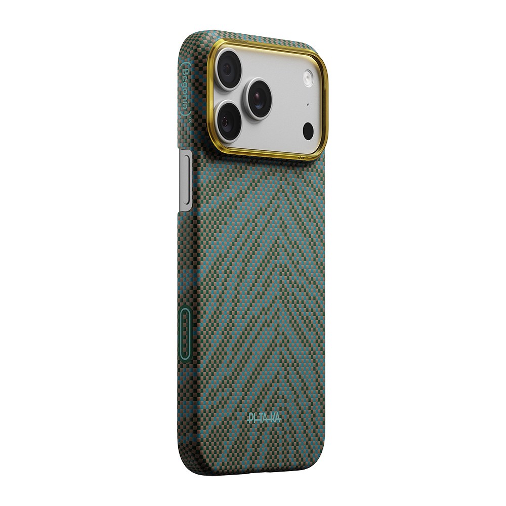 Apple iPhone 17 Pro Kılıf M-safe Şarj Özellikli Aramid Fiber Pitaka Breath of Veins Serisi Kapak