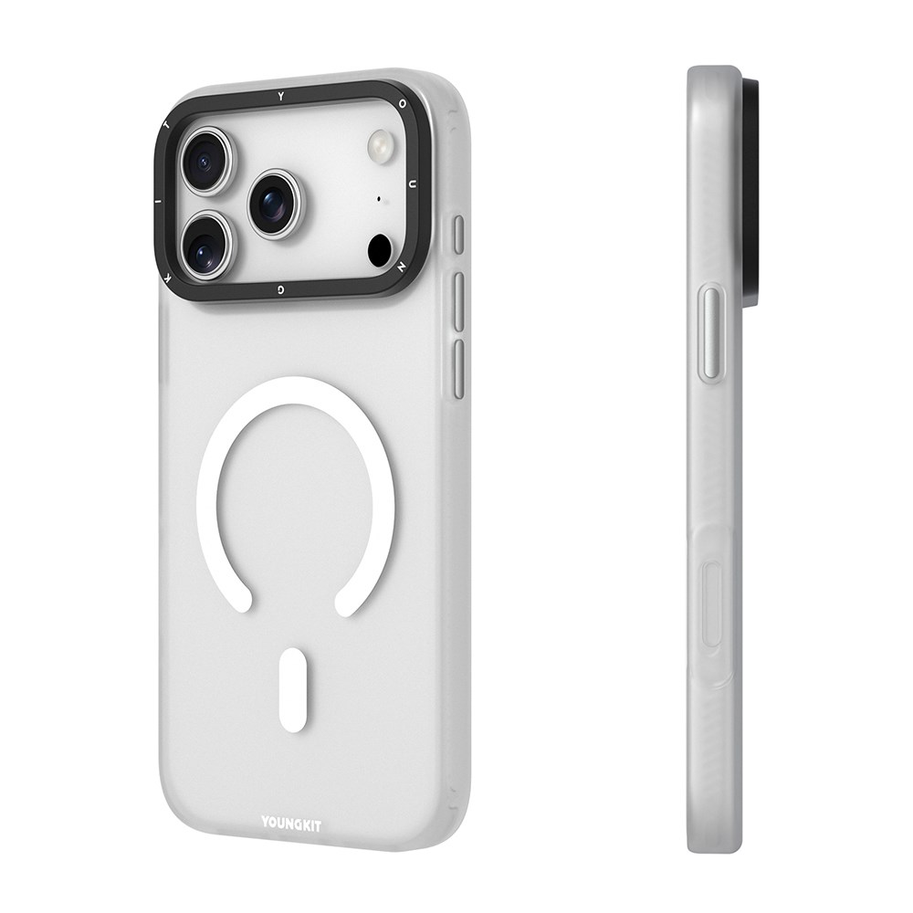 Apple iPhone 17 Pro Kılıf M-safe Şarj Özellikli Youngkit Hidden Sand Serisi Kapak