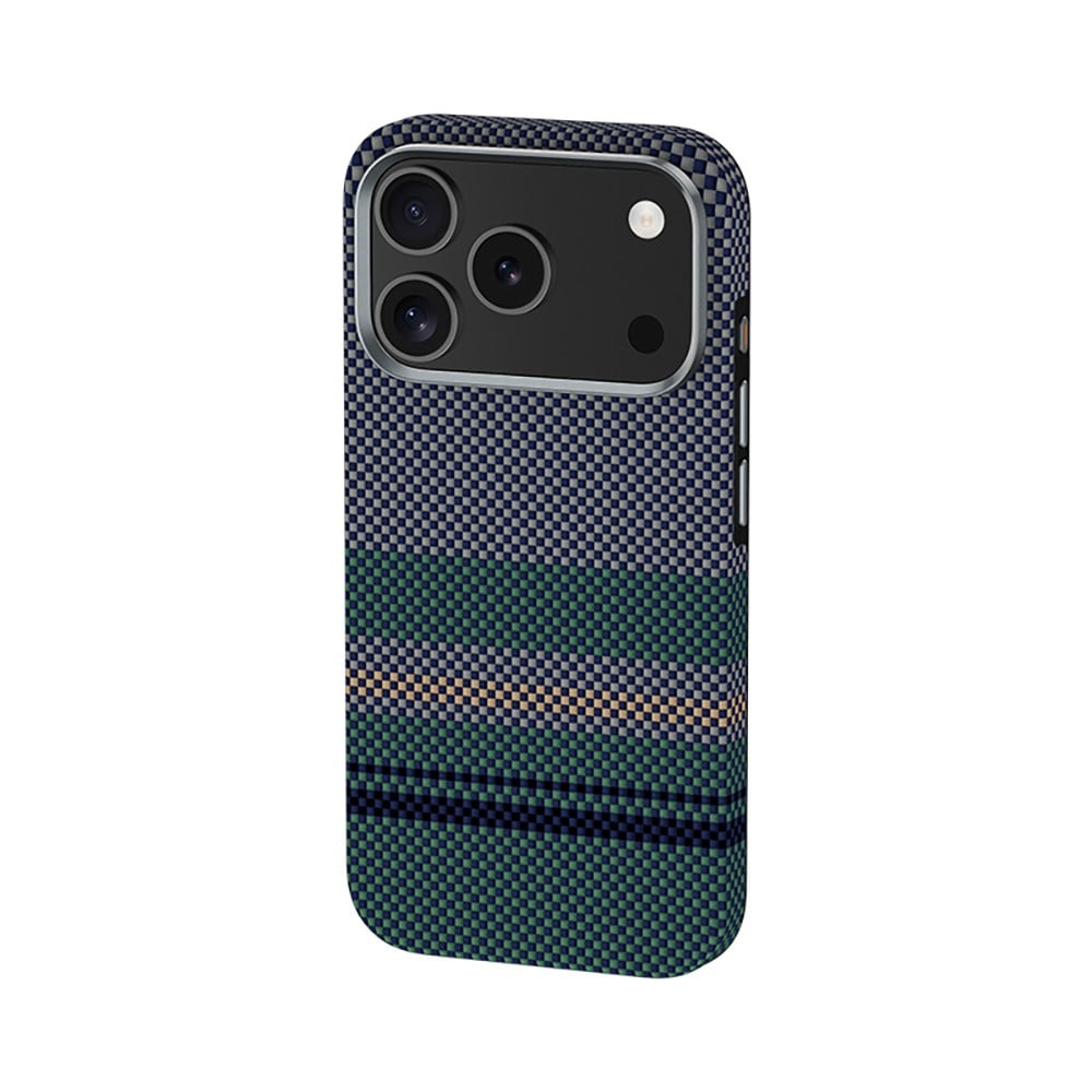 Apple iPhone 17 Pro Kılıf M-safe Şarj Özellikli Karbon Fiber Tasarımlı Benks Aurora ArmorPro Kevlar Kapak