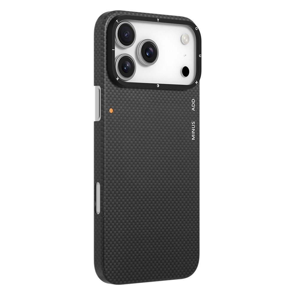 Apple iPhone 17 Pro Kılıf M-safe Şarj Özellikli Aramid Fiber Youngkit 1500D Extreme Wing Titanyum-Gold Serisi Kapak