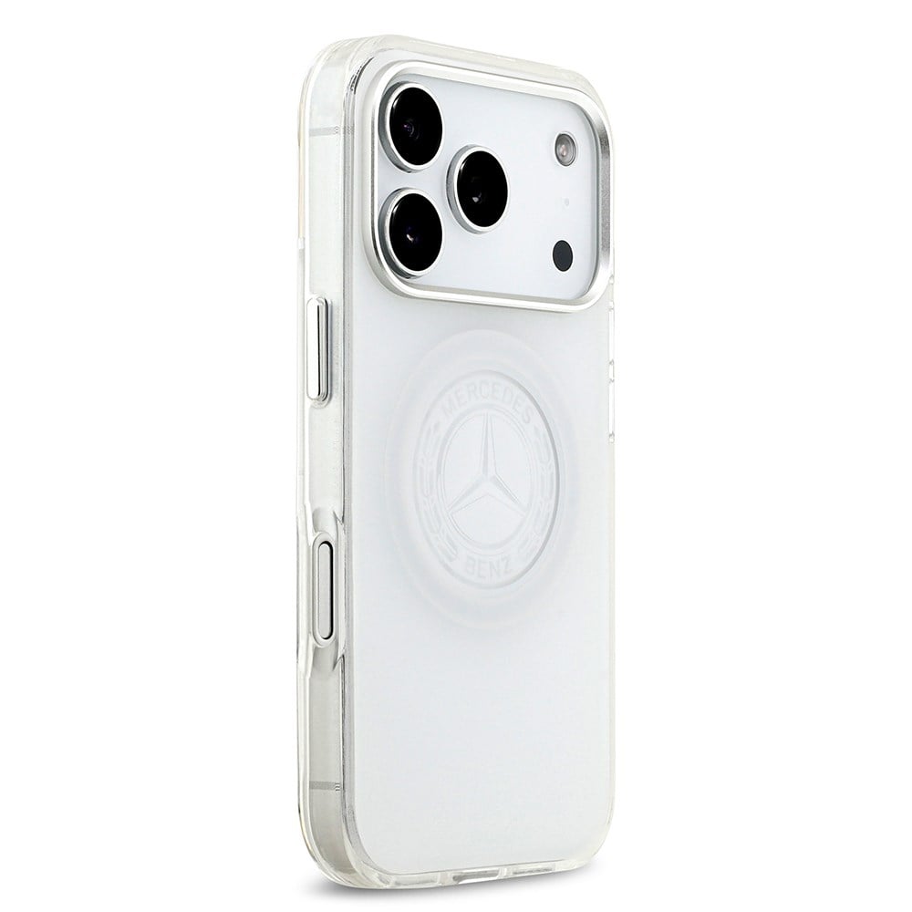 Apple iPhone 17 Pro Kılıf Mercedes Benz Orjinal Lisanslı M-safe Şarj Özellikli Buzlu PC Nostaljik Yıldız Dizayn Kapak