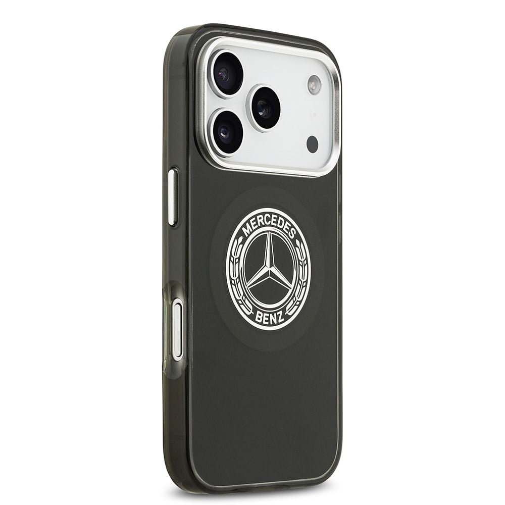 Apple iPhone 17 Pro Kılıf Mercedes Benz Orjinal Lisanslı M-safe Şarj Özellikli Çift Katmanlı PC Nostaljik Yıldız Dizayn Kapak