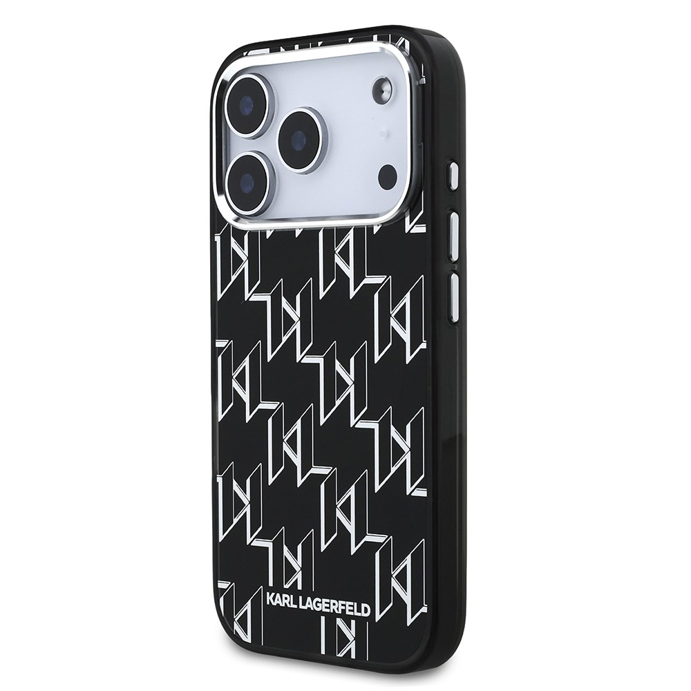 Apple iPhone 17 Pro Kılıf Orjinal Lisanslı M-safe Şarj Özellikli Karl Lagerfeld IML Baskılı Monogram Dizayn Kapak