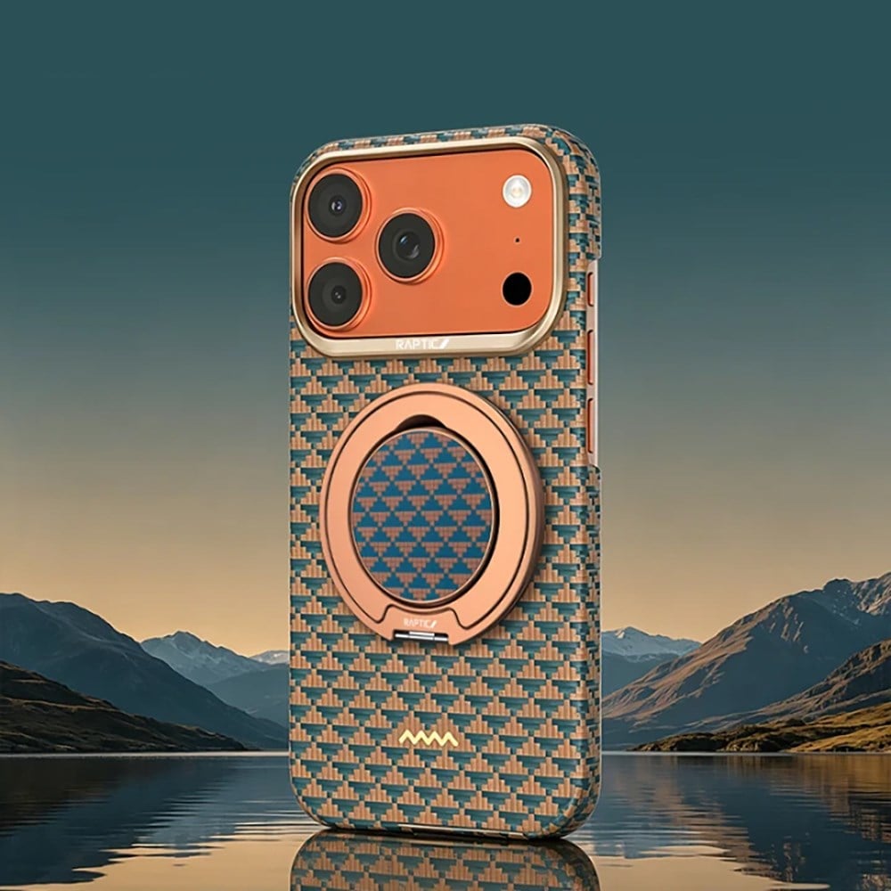 Apple iPhone 17 Pro Kılıf Raptic 2in1 Bundle Kit Aramid Skin Destiny Serisi Stand ve Kapak