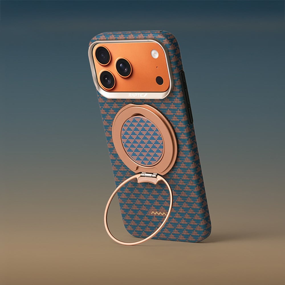 Apple iPhone 17 Pro Kılıf Raptic 2in1 Bundle Kit Aramid Skin Destiny Serisi Stand ve Kapak