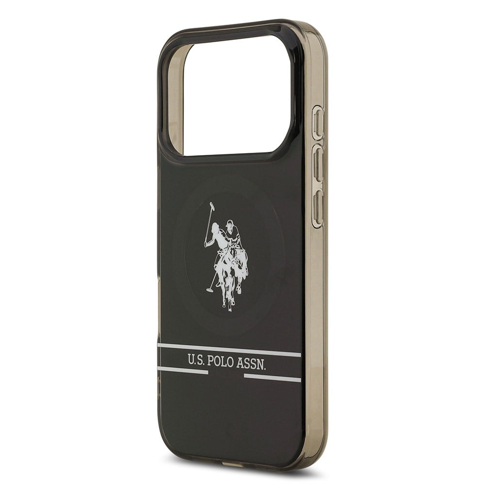 Apple iPhone 17 Pro Kılıf U.S. Polo Assn. Orjinal Lisanslı M-safe Şarj Özellikli IML Double Horse Stripe Logolu Kapak