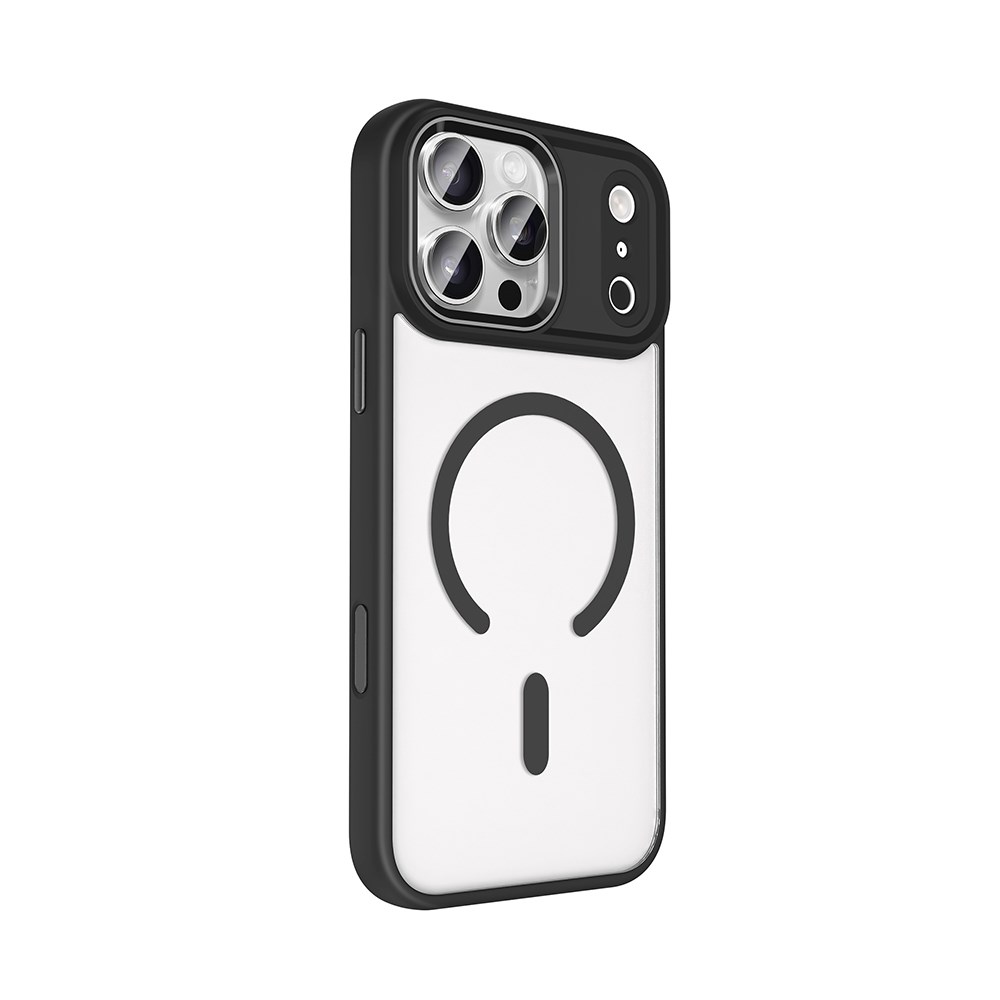 Apple iPhone 17 Pro Kılıf Wireless Şarj Özellikli Zore Krom M-safe Silikon Kapak