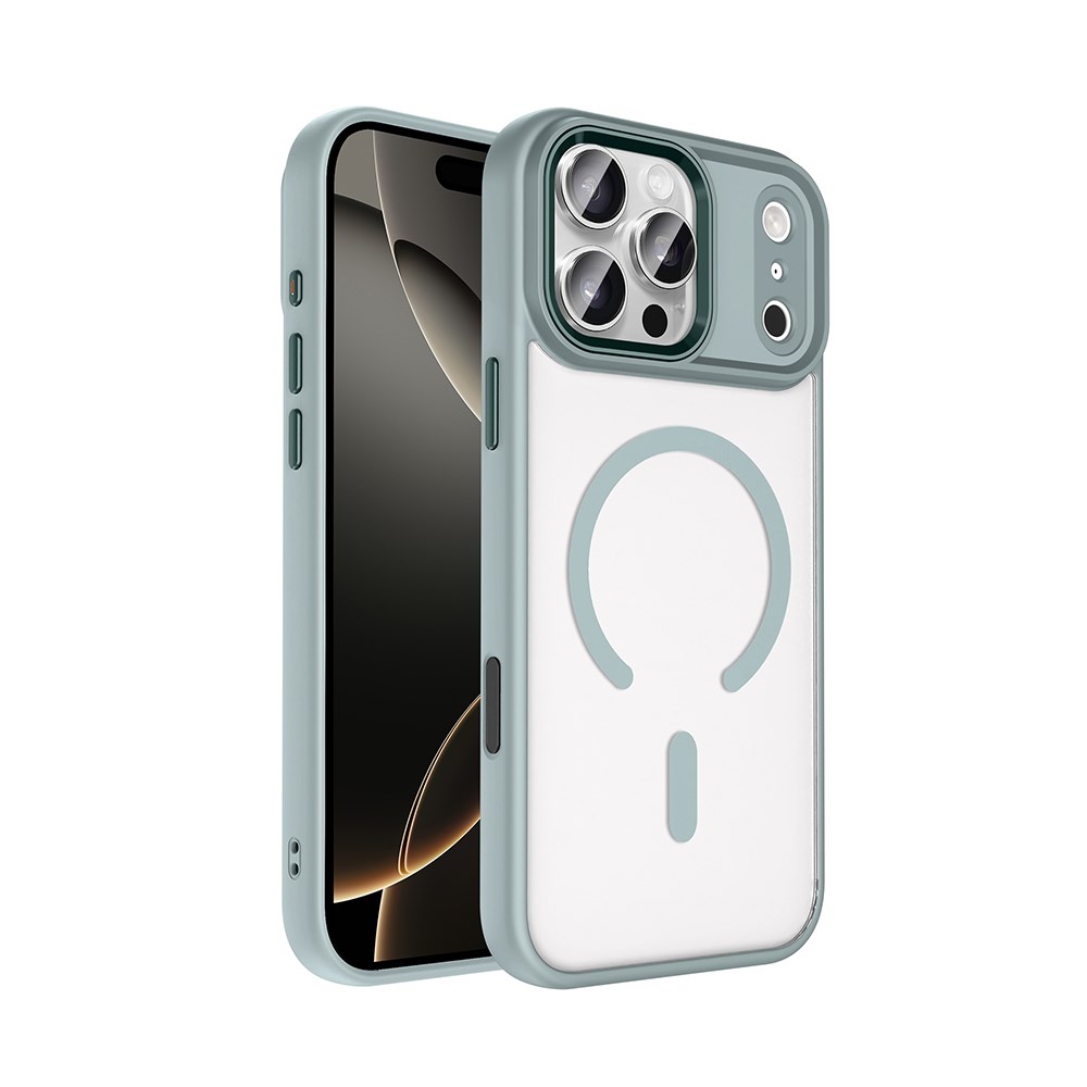 Apple iPhone 17 Pro Kılıf Wireless Şarj Özellikli Zore Krom M-safe Silikon Kapak