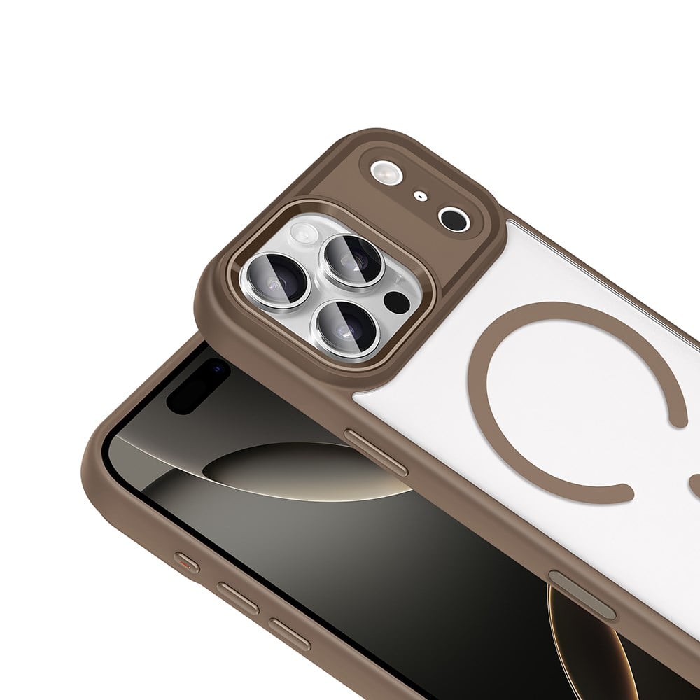 Apple iPhone 17 Pro Kılıf Wireless Şarj Özellikli Zore Krom M-safe Silikon Kapak