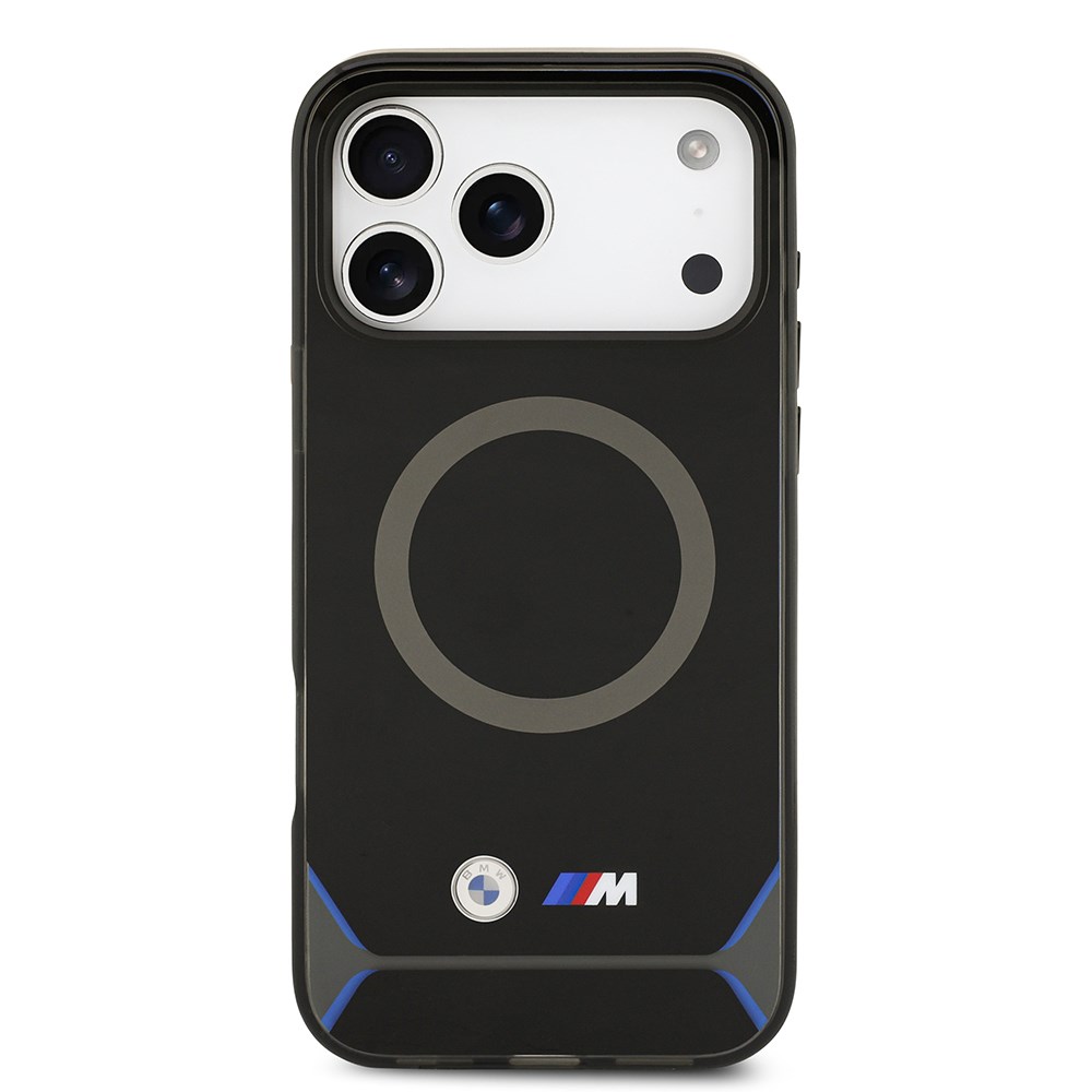 Apple iPhone 17 Pro Max Kılıf BMW Orjinal Lisanslı M-safe Şarj Özellikli Metal Buton Tasarımlı IML Baskılı M Dizayn Kapak