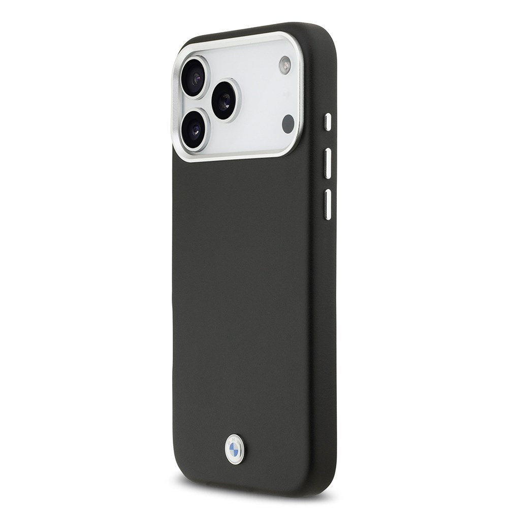 Apple iPhone 17 Pro Max Kılıf BMW Orjinal Lisanslı M-safe Şarj Özellikli Metal Logolu Tam Kaplama Deri Kapak
