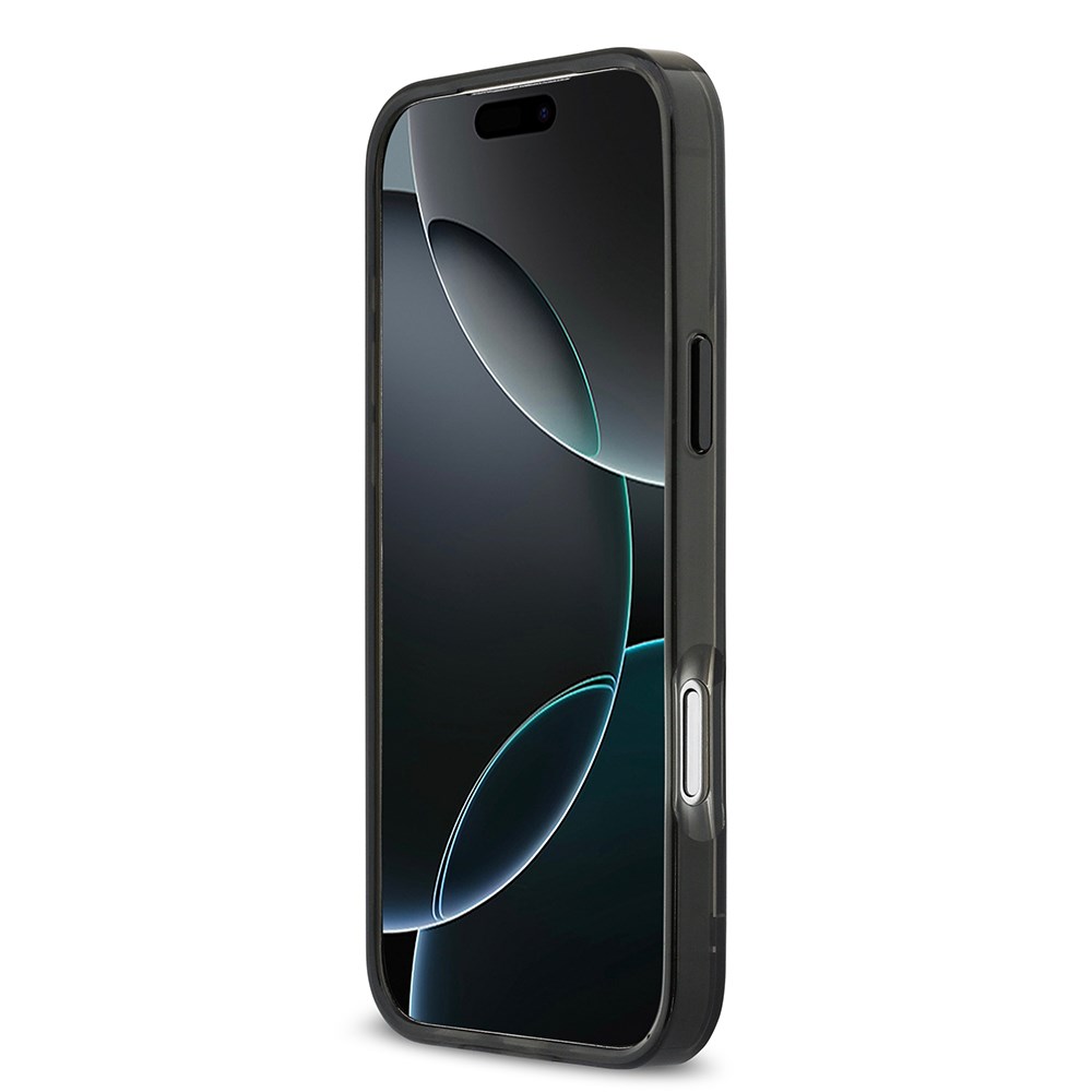 Apple iPhone 17 Pro Max Kılıf BMW Orjinal Lisanslı M-safe Şarj Özellikli Metal Buton Tasarımlı Tranparan M Dizayn Kapak