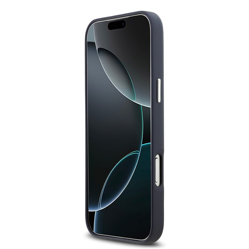 Apple iPhone 17 Pro Max Kılıf BMW Orjinal Lisanslı M-safe Şarj Özellikli Metal Logolu Tam Kaplama Deri Kapak