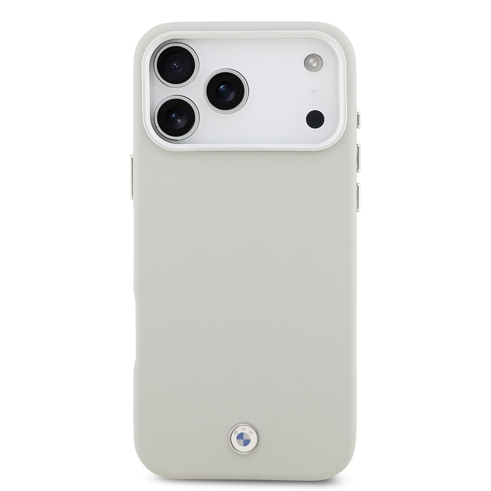 Apple iPhone 17 Pro Max Kılıf BMW Orjinal Lisanslı M-safe Şarj Özellikli Metal Logolu Tam Kaplama Deri Kapak