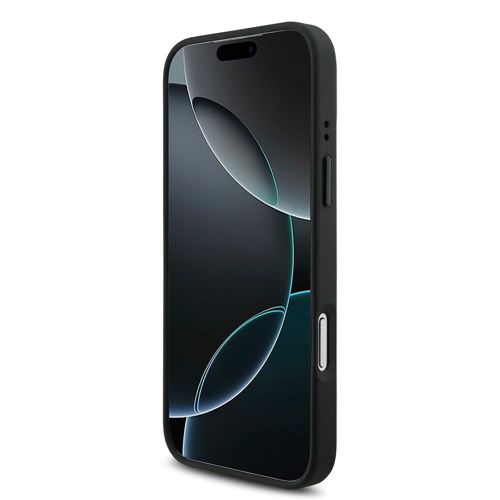 Apple iPhone 17 Pro Max Kılıf BMW Orjinal Lisanslı M-safe Şarj Özellikli Deri Arka Yüzey Metal Logolu Delikli Şerit Tasarımlı Kapak