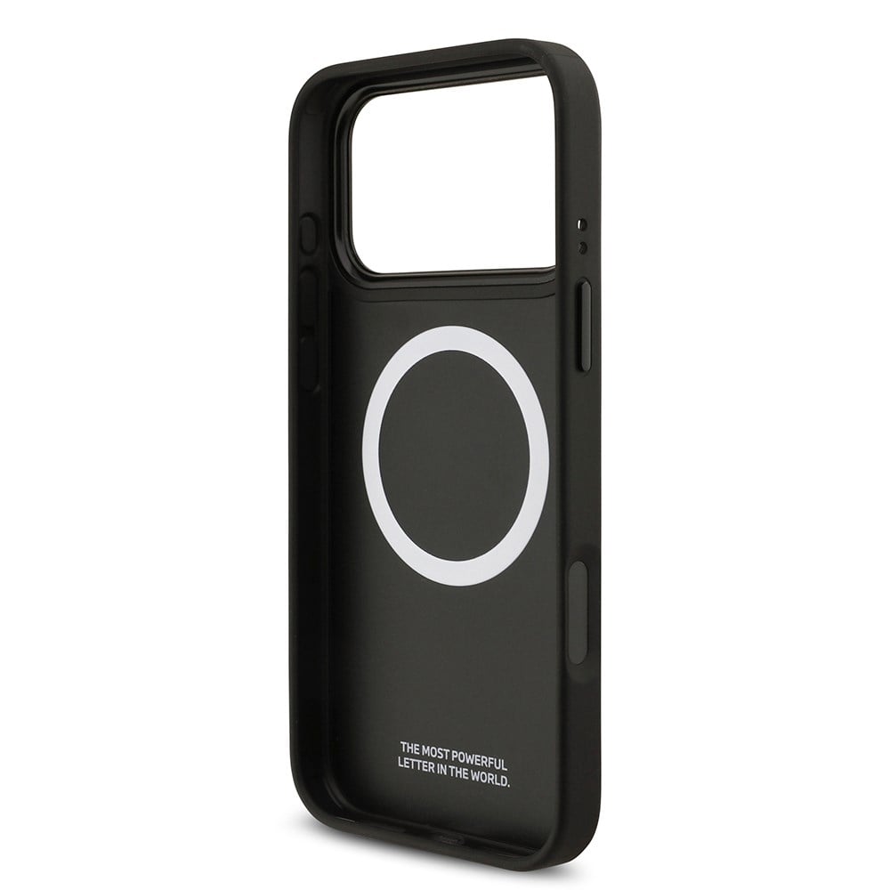 Apple iPhone 17 Pro Max Kılıf BMW Orjinal Lisanslı M-safe Şarj Özellikli Karbon Fiber Metal Logolu Kapak