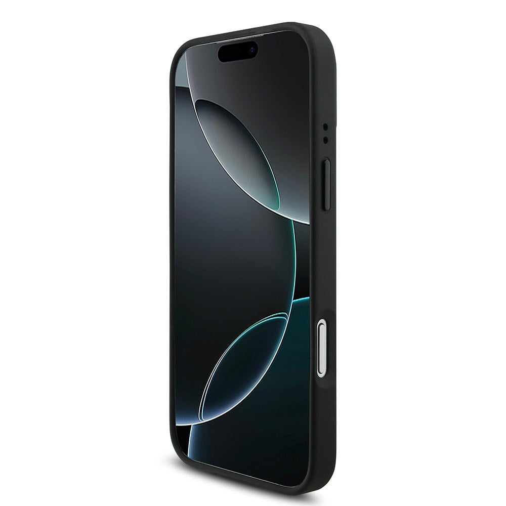 Apple iPhone 17 Pro Max Kılıf BMW Orjinal Lisanslı M-safe Şarj Özellikli Deri Arka Yüzey Metal Logolu Delikli Şerit Tasarımlı Kapak
