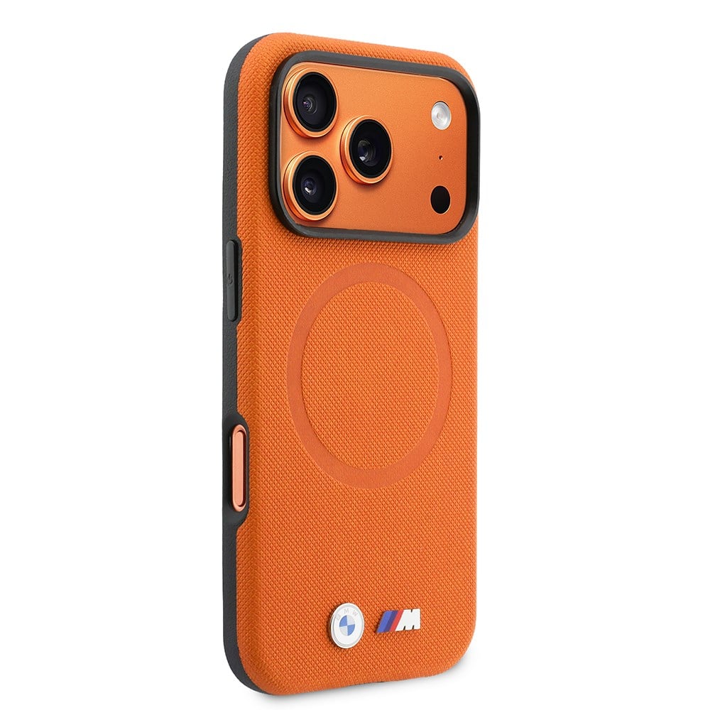 Apple iPhone 17 Pro Max Kılıf BMW Orjinal Lisanslı M-safe Şarj Özellikli Halka Tasarımlı M Logolu PU Deri Kapak