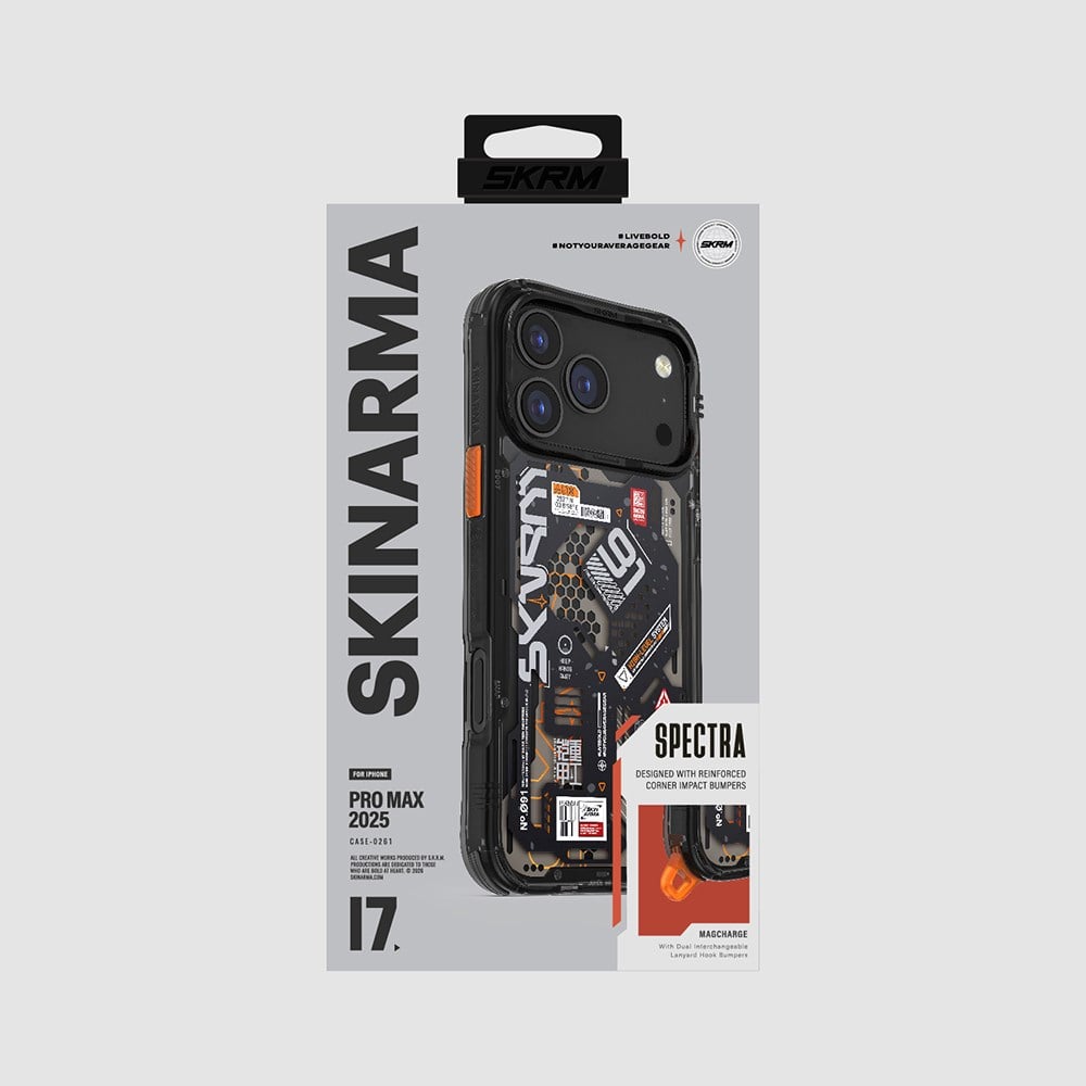 Apple iPhone 17 Pro Max Kılıf Desenli Airbag Tasarımlı Skinarma Spectra Kapak