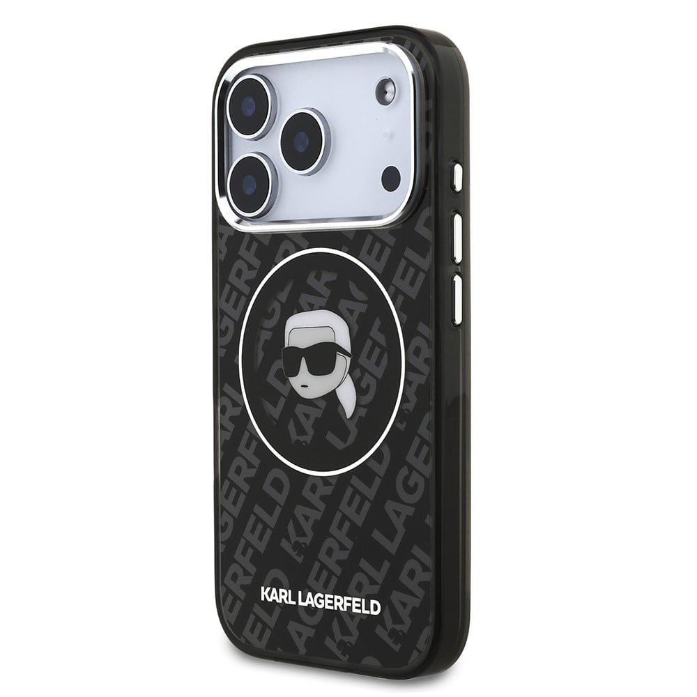 Apple iPhone 17 Pro Max Kılıf Karl Lagerfeld Orjinal Lisanslı IML Baskılı KL Heads Kapak