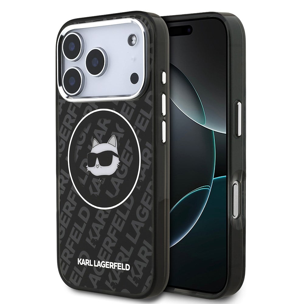 Apple iPhone 17 Pro Max Kılıf Karl Lagerfeld Orjinal Lisanslı IML Baskılı Choupette Heads Kapak