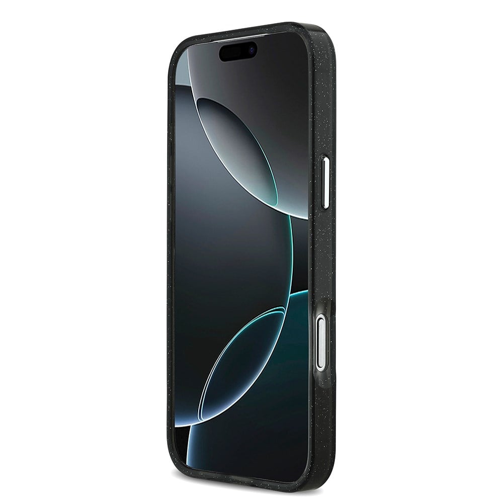Apple iPhone 17 Pro Max Kılıf Karl Lagerfeld Orjinal Lisanslı Parlayan Simli Karl & Choupette Sketch Logo Kapak