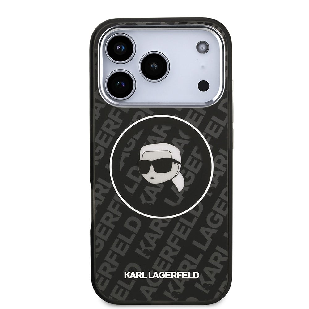 Apple iPhone 17 Pro Max Kılıf Karl Lagerfeld Orjinal Lisanslı IML Baskılı KL Heads Kapak