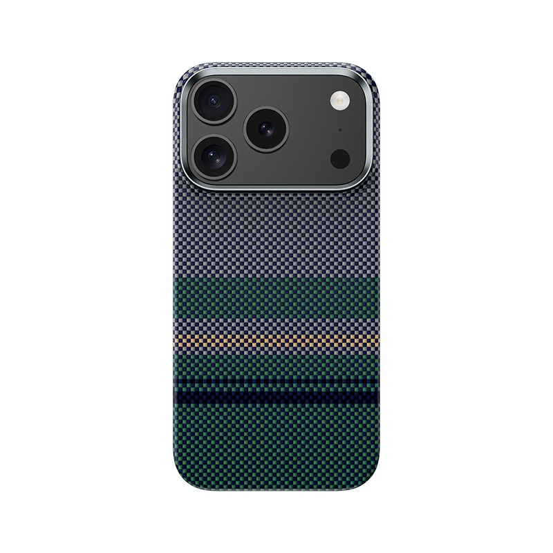 Apple iPhone 17 Pro Max Kılıf M-safe Şarj Özellikli Karbon Fiber Tasarımlı Benks Aurora ArmorAir Kevlar Kapak