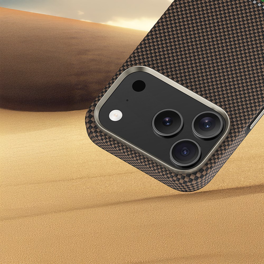 Apple iPhone 17 Pro Max Kılıf M-safe Şarj Özellikli Karbon Fiber Tasarımlı Benks Prestige ArmorPro Kevlar Kapak