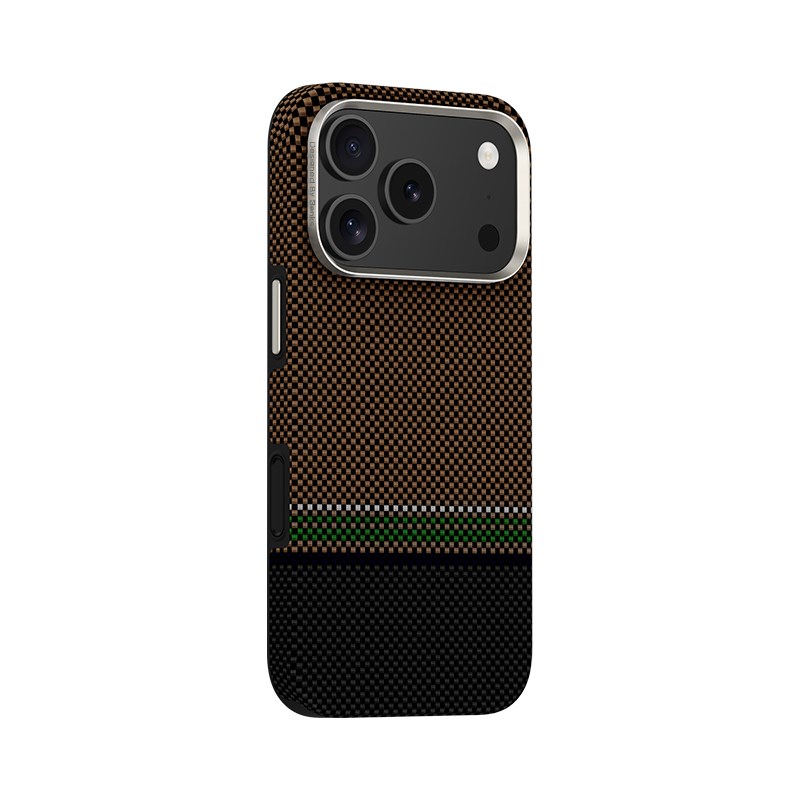 Apple iPhone 17 Pro Max Kılıf M-safe Şarj Özellikli Karbon Fiber Tasarımlı Benks Prestige ArmorPro Kevlar Kapak