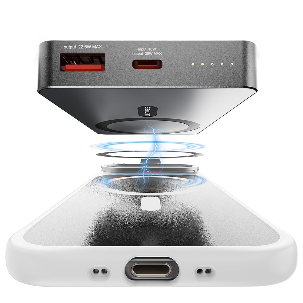 Apple iPhone 17 Pro Max Kılıf M-safe Şarj Özellikli Metal Kamera Standlı Lenyes CK226 PC Kapak