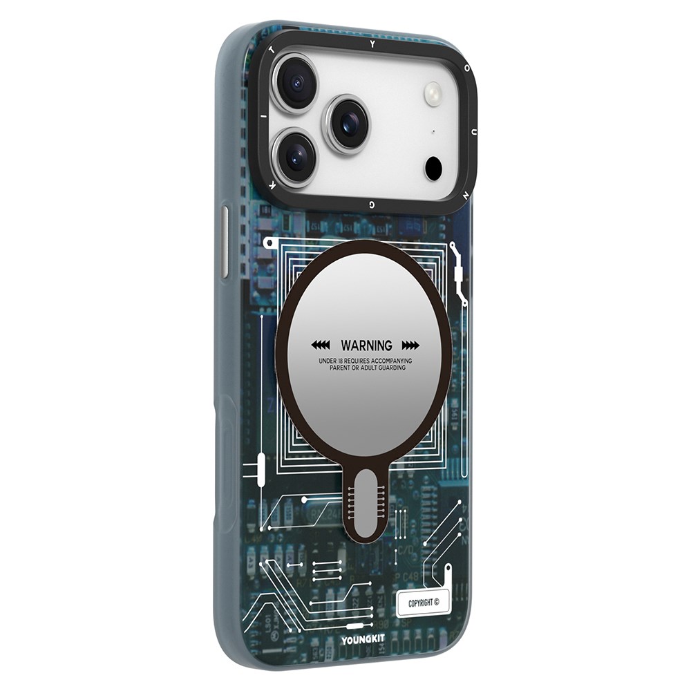 Apple iPhone 17 Pro Max Kılıf M-safe Şarj Özellikli Kamera Denetim Butonlu Youngkit Technology Serisi Kapak