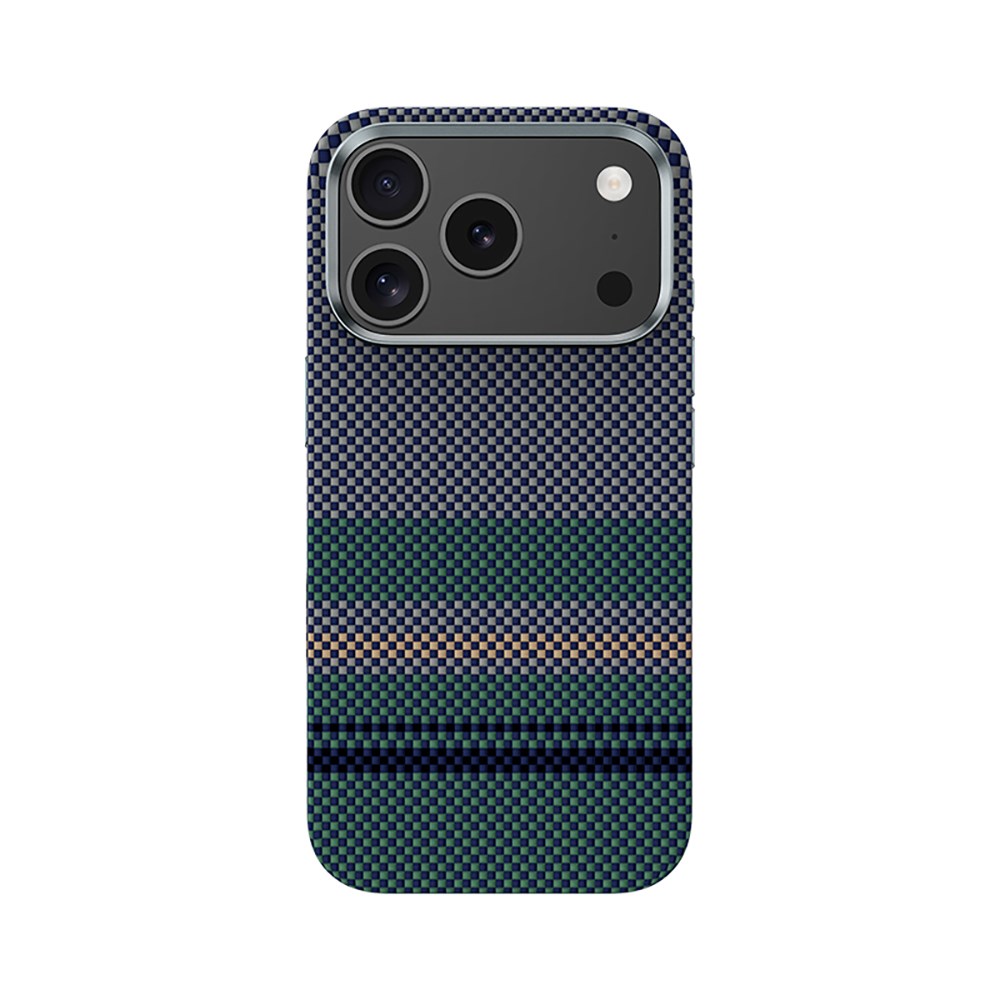 Apple iPhone 17 Pro Max Kılıf M-safe Şarj Özellikli Karbon Fiber Tasarımlı Benks Aurora ArmorPro Kevlar Kapak
