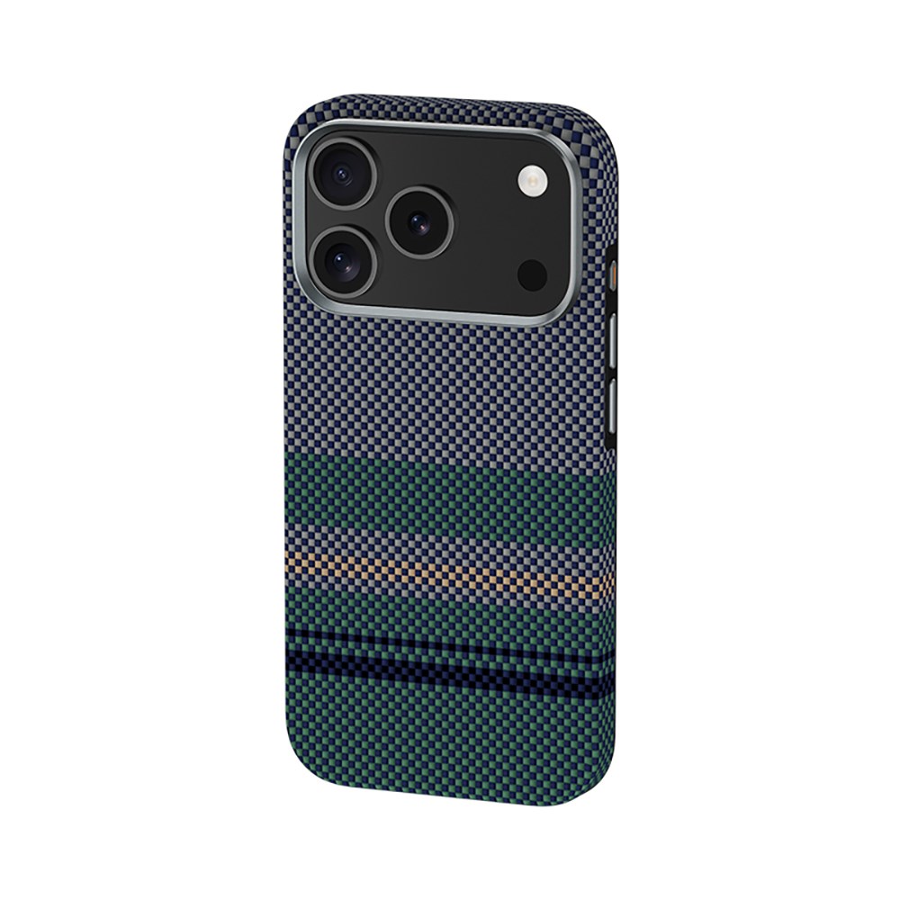 Apple iPhone 17 Pro Max Kılıf M-safe Şarj Özellikli Karbon Fiber Tasarımlı Benks Aurora ArmorPro Kevlar Kapak