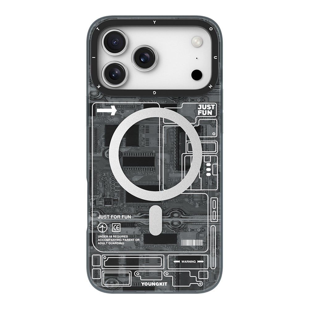 Apple iPhone 17 Pro Max Kılıf M-safe Şarj Özellikli Kamera Denetim Butonlu Youngkit Technology Serisi Kapak