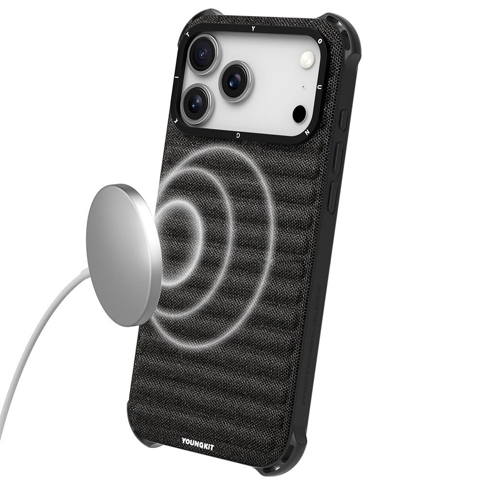 Apple iPhone 17 Pro Max Kılıf M-safe Şarj Özellikli Youngkit Canvas Serisi Kapak
